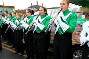 Zach Falther participating the Marching Thunder playing the clarinet
