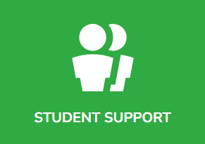 Student Support icon in white and green