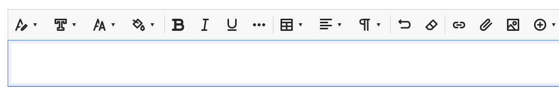screenshot of Blackboard's text editor