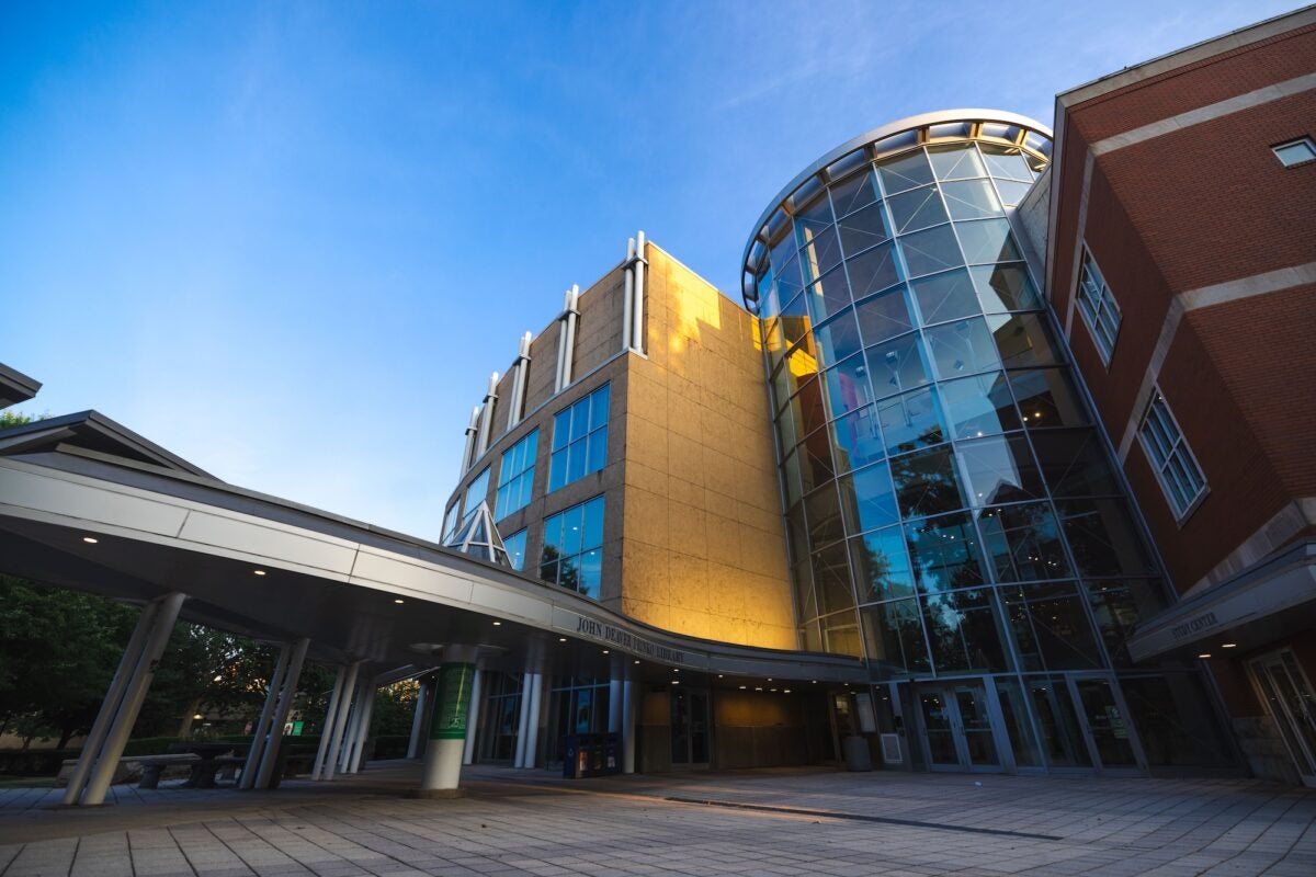 exterior shot of Drinko Library