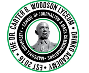 Image of Carter G. Woodson surrounded by the words "The Dr. Carter G. Woodson Lyceum - Drinko Academy - Established 2016